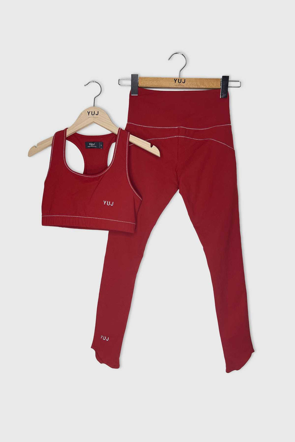 #008 - Ensemble Brassière + Legging ROUGE PASSION  (thermorégulateur) // Taille S YUJ - Maison de pleine conscience