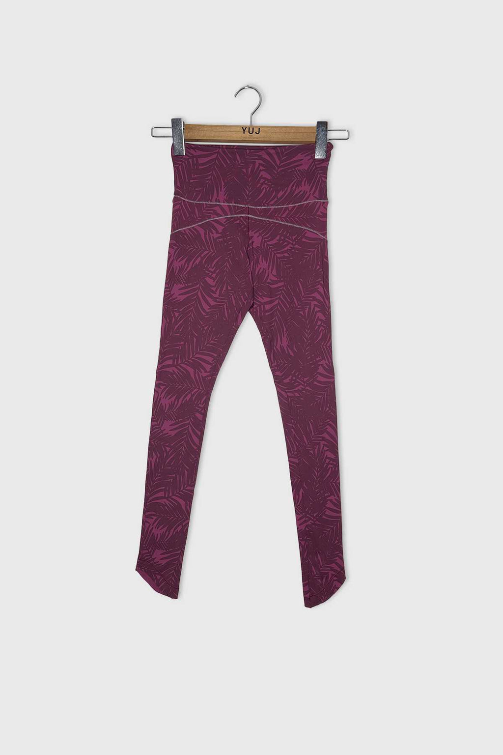 #441 - Ensemble Brassière + Legging PALM Fushia // Taille S YUJ - Maison de pleine conscience