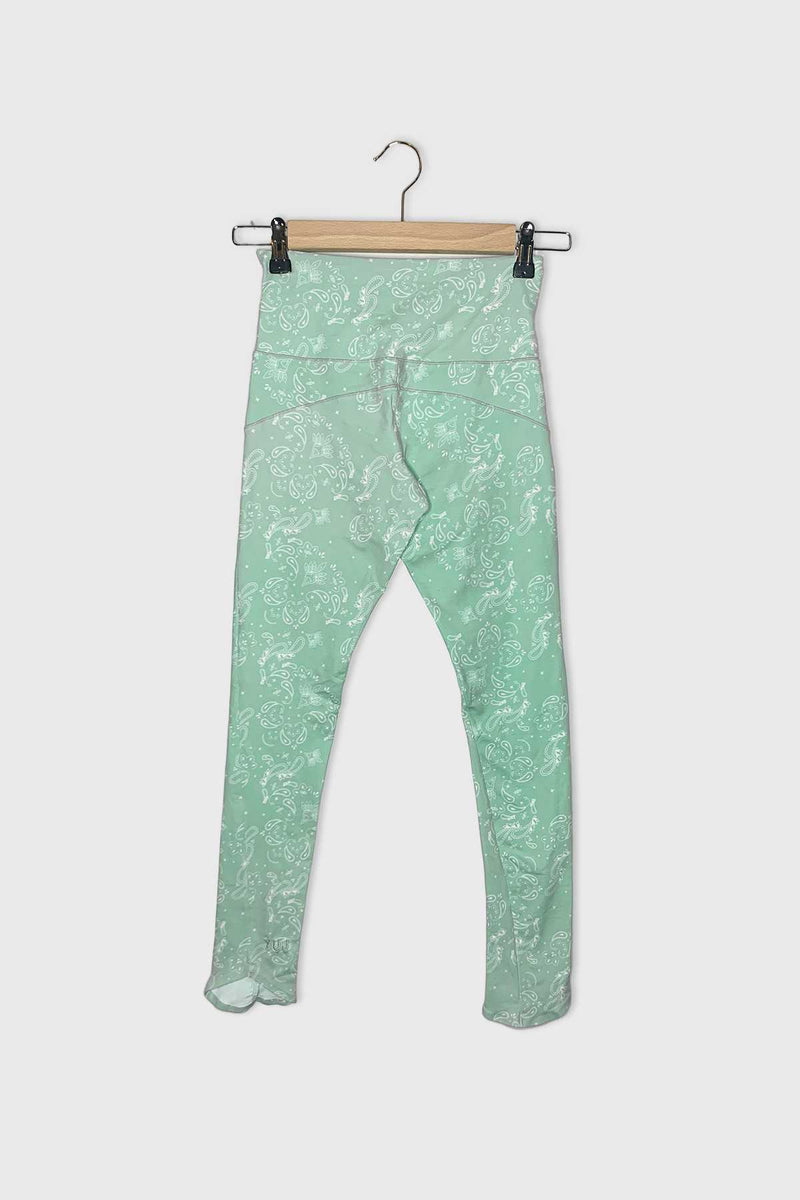 #500 - Ensemble legging + brassière BANDANA GREEN // Taille S YUJ - Maison de pleine conscience