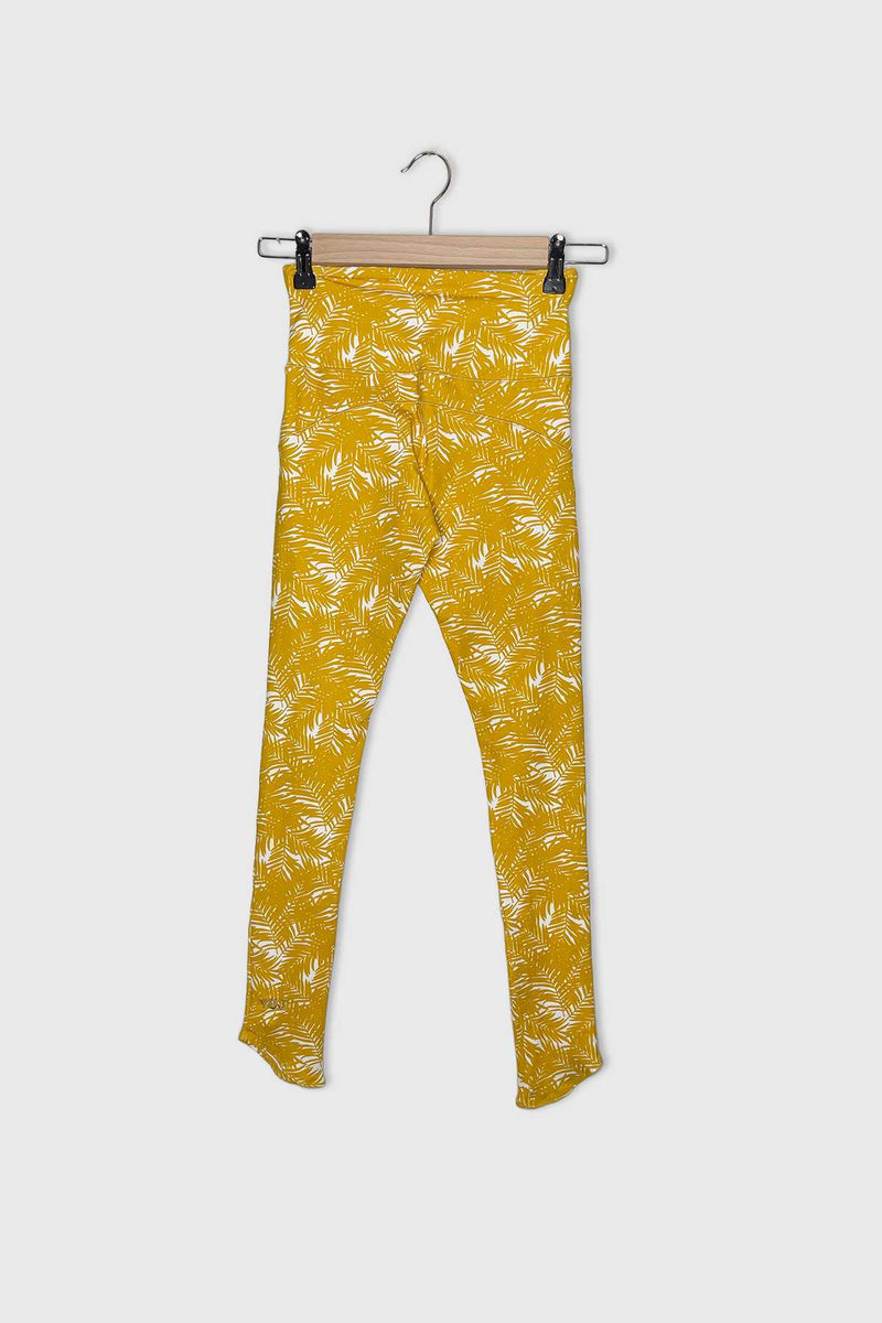 #506 - Ensemble Brassière + Legging PALM JAUNE // Taille L/M YUJ - Maison de pleine conscience