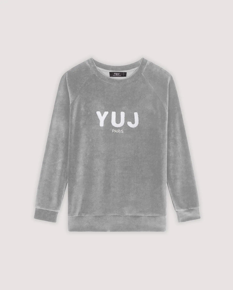 Sweat gris chiné VELVET YUJ - Maison de pleine conscience