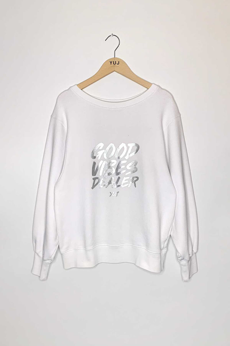 #475 - Sweat GOOD VIBES DEALER // Taille S YUJ - Maison de pleine conscience