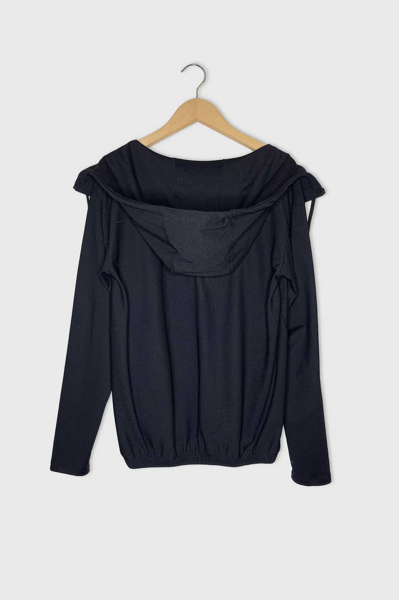 #551 - Sweat à capuche YUJLAB noir // Taille S/M YUJ - Maison de pleine conscience