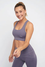 Brassière de yoga ANAHATA MAUVE YUJ - Maison de pleine conscience