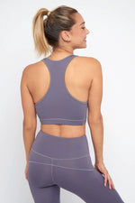 Brassière de yoga ANAHATA MAUVE YUJ - Maison de pleine conscience
