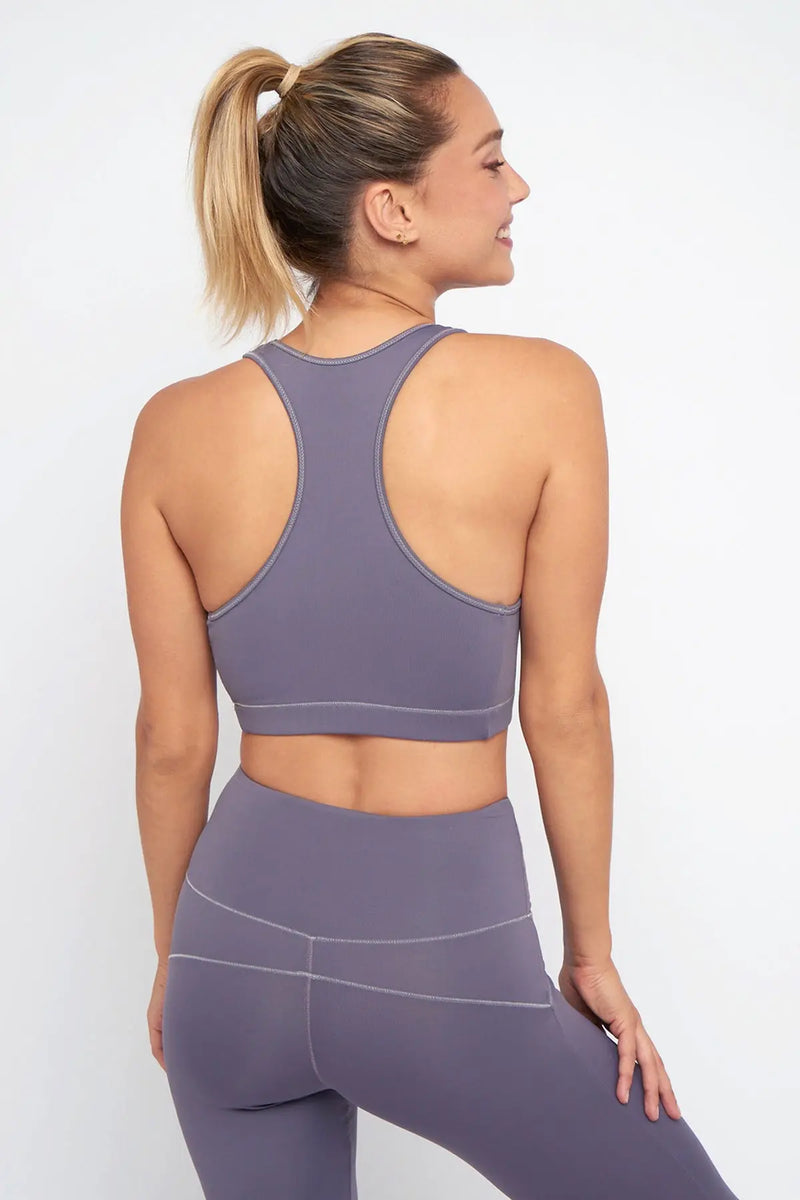 Brassière de yoga ANAHATA MAUVE YUJ - Maison de pleine conscience