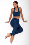 Legging de yoga BANDANA BLUE YUJ - Maison de pleine conscience