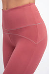 Legging de yoga MULHADARA ROUGE BLUSH YUJ - Maison de pleine conscience