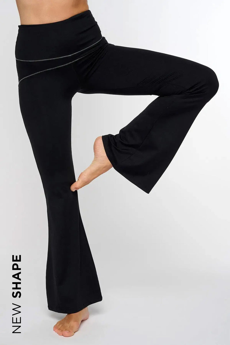 Pantalon flare noir/silver KARMAPANT YUJ - Maison de pleine conscience